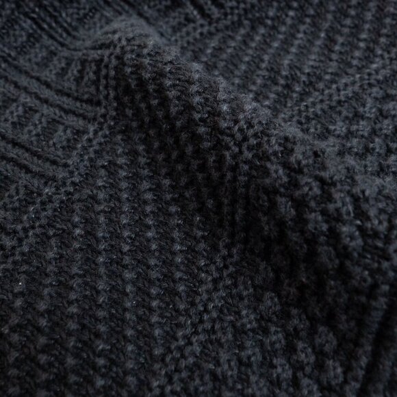 Polo Ralph Lauren Black Textured Knit Crewneck Sweater Linen Cotton Silk Unisex - Picture 11 of 13
